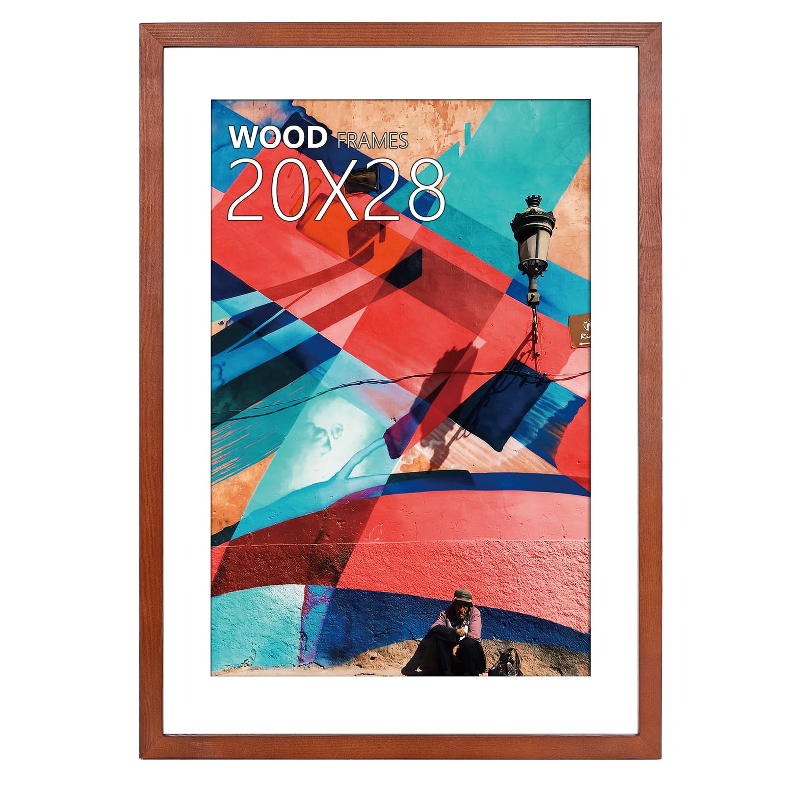 ポスター Amazon.com - 20x28 Poster Frame,Natural Soild Wood Picture Frames